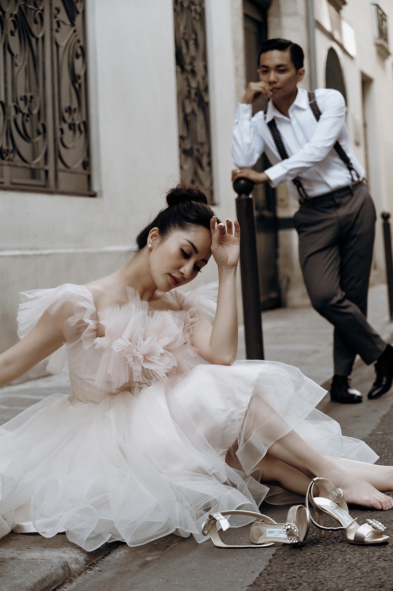 Ảnh cưới chụp ở Paris đậm chất khiêu vũ của Khánh Thi - Phan Hiển-1
