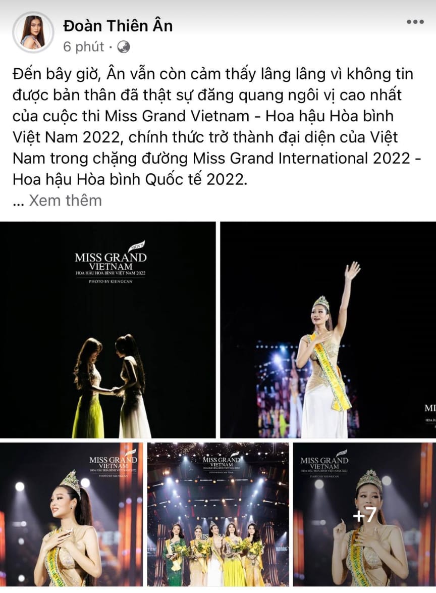 Chia sẻ đầu tiên của tân Miss Grand Vietnam Đoàn Thiên Ân sau khi đăng quang-2