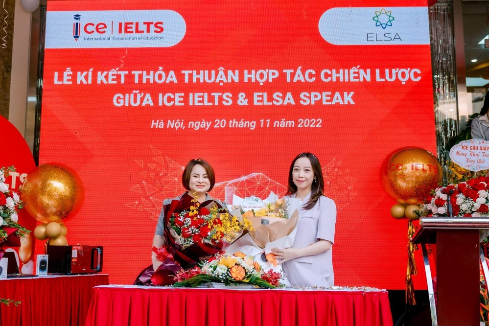 Hoa hậu Nguyễn Thúc Thùy Tiên tham dự lễ ký kết hợp tác ICE IELTS và Elsa Speak-3