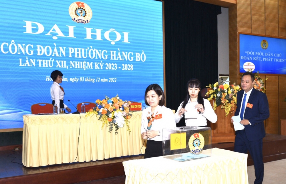 LĐLĐ quận Hoàn Kiếm: Tổ chức thành công Đại hội điểm Công đoàn phường Hàng Bồ-4