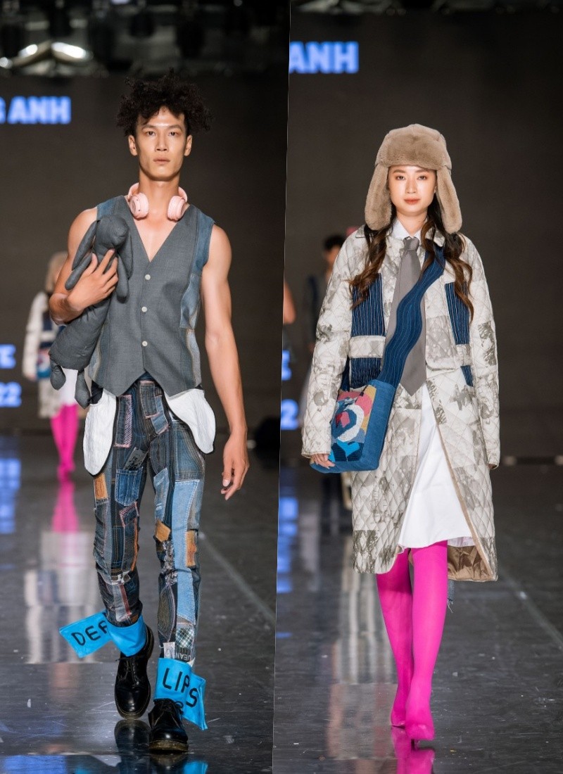 Nhà thiết kế gen Z sáng tạo thời trang từ quần áo cũ, đồ jeans đi xin-2