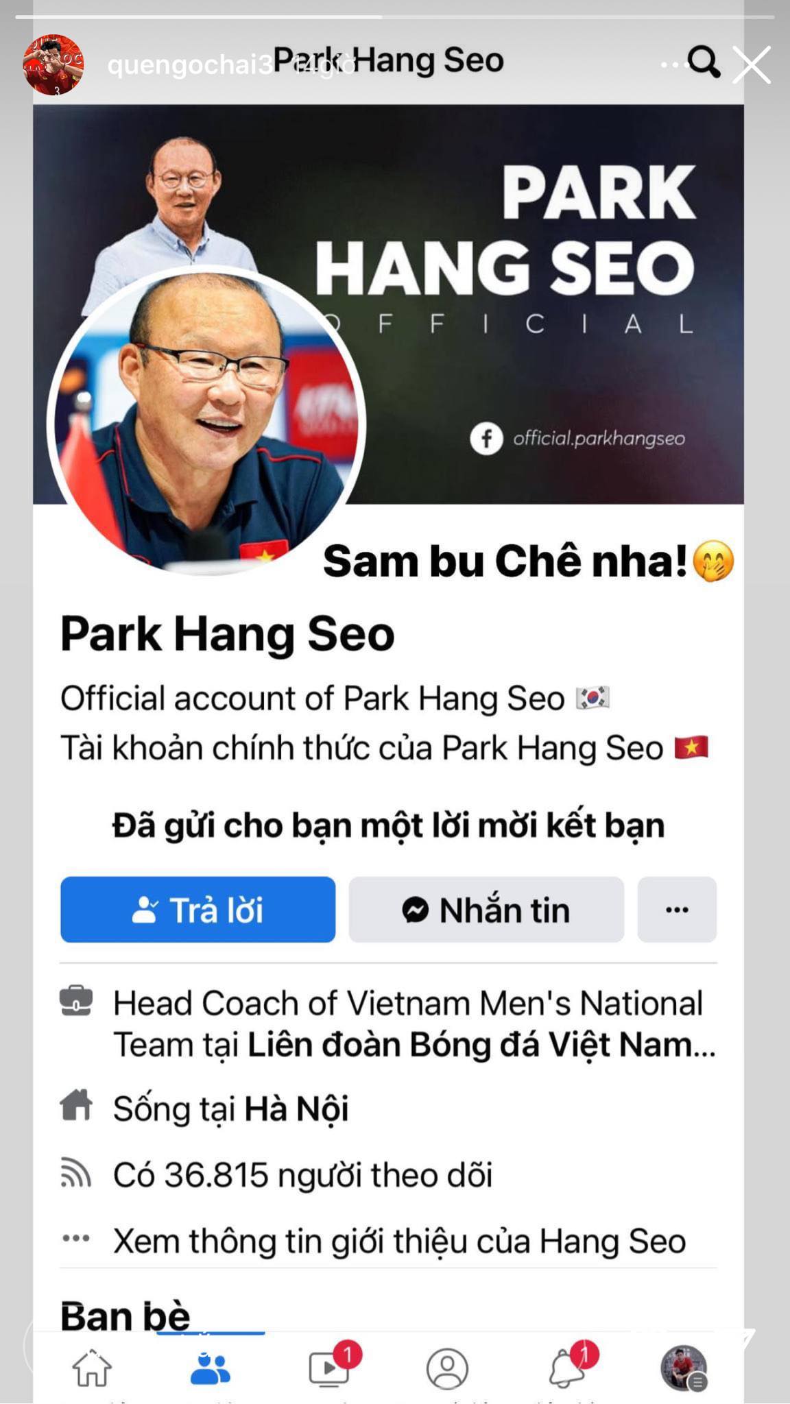 Động thái "phũ phàng" của loạt cầu thủ với HLV Park Hang Seo khi được thầy kết bạn trên Facebook-5