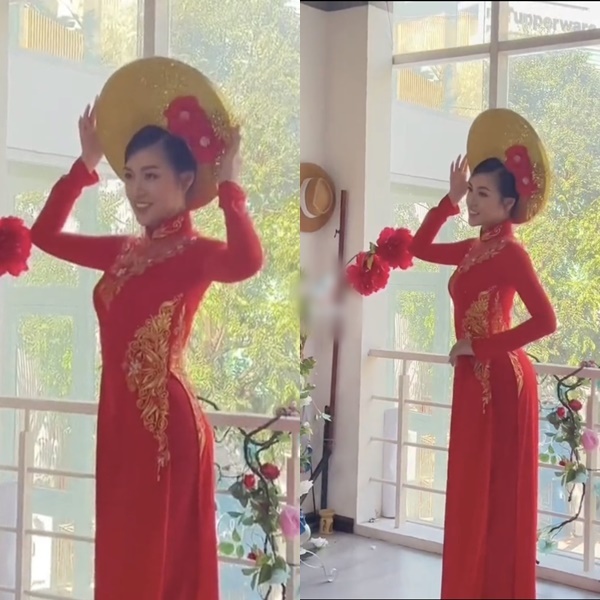 "Hot girl trứng rán" Trần Thanh Tâm khoe khoảnh khắc diện váy cưới-2