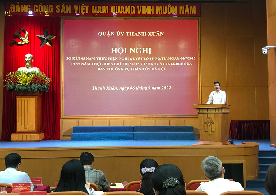 Quận Thanh Xuân không có tổ chức cơ sở Đảng yếu kém-1