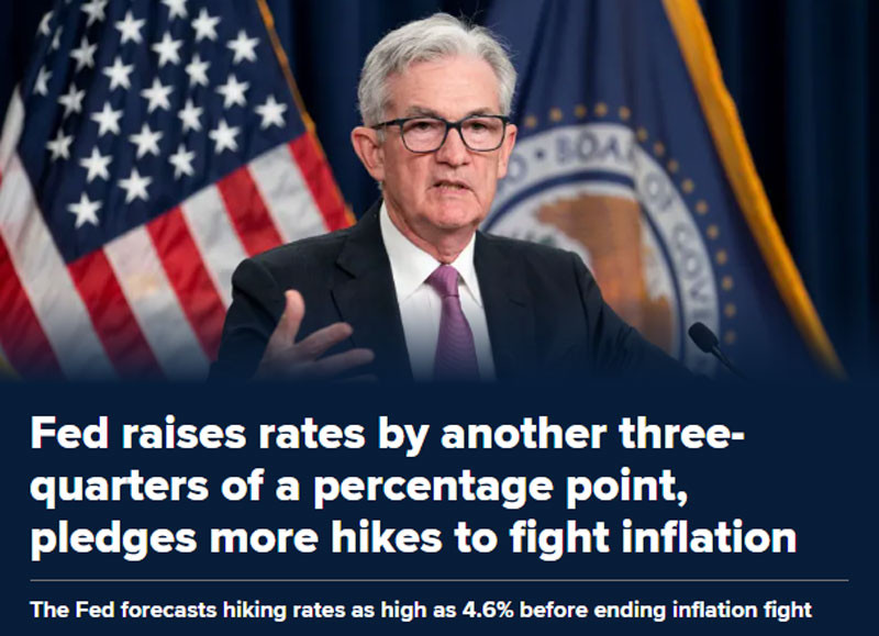 Fed nâng lãi suất thêm 75 điểm cơ bản, phát đi tín hiệu diều hâu-1