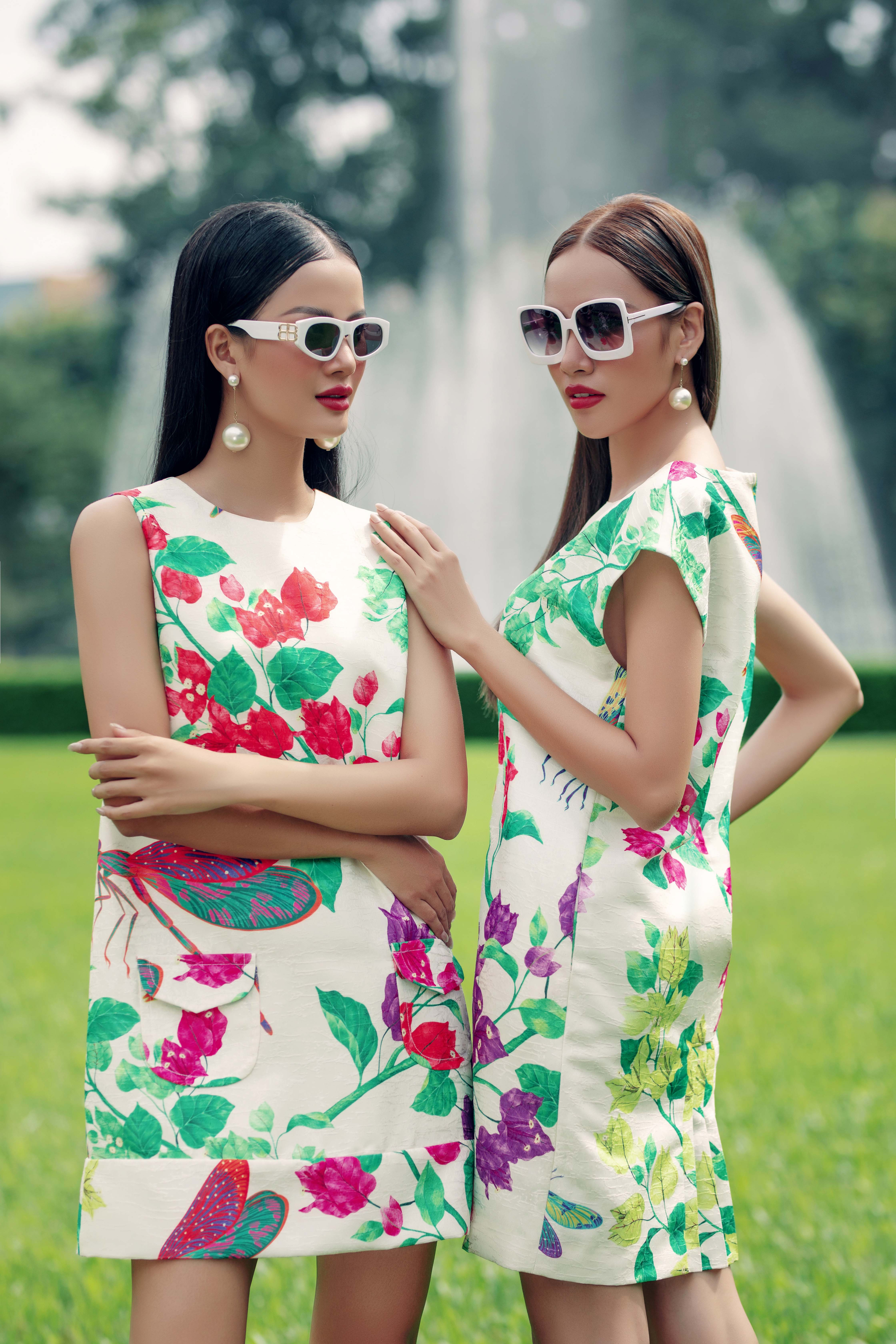 Top 5 Hương Ly & Hoàng Phương mặc váy VUNGOC&SON dạo phố-10