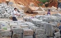 Truy tìm chủ nhân của 7 xe múc, 50.000 viên đá chẻ khai thác ‘lậu' vừa bị công an đột kích phát hiện-cover-img