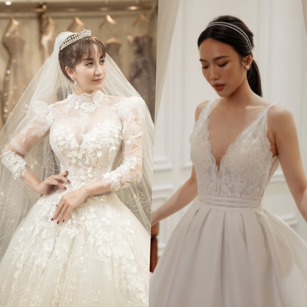 Mỹ nhân Việt đi thử váy cưới đã "đỉnh của chóp"-1