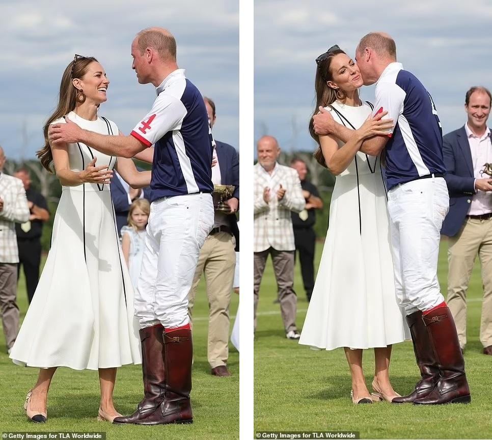 Công nương Kate rạng ngời trên sân đấu polo, được chồng hôn mừng chiến thắng-9