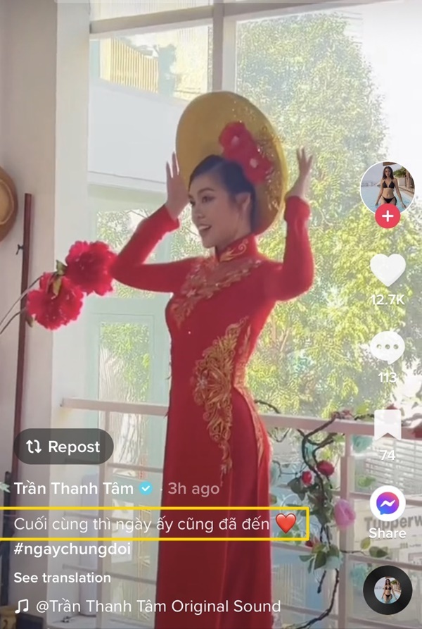 "Hot girl trứng rán" Trần Thanh Tâm khoe khoảnh khắc diện váy cưới-5
