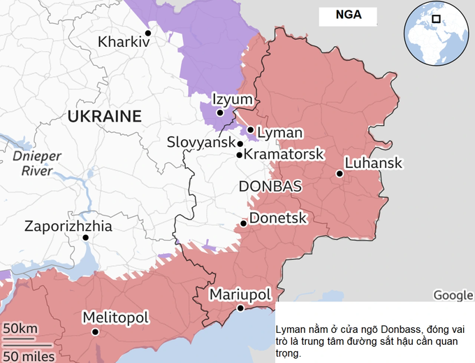 Ukraine tuyên bố vây chặt 5.000 lính Nga, cắm cờ ở cửa ngõ thị trấn Lyman-2