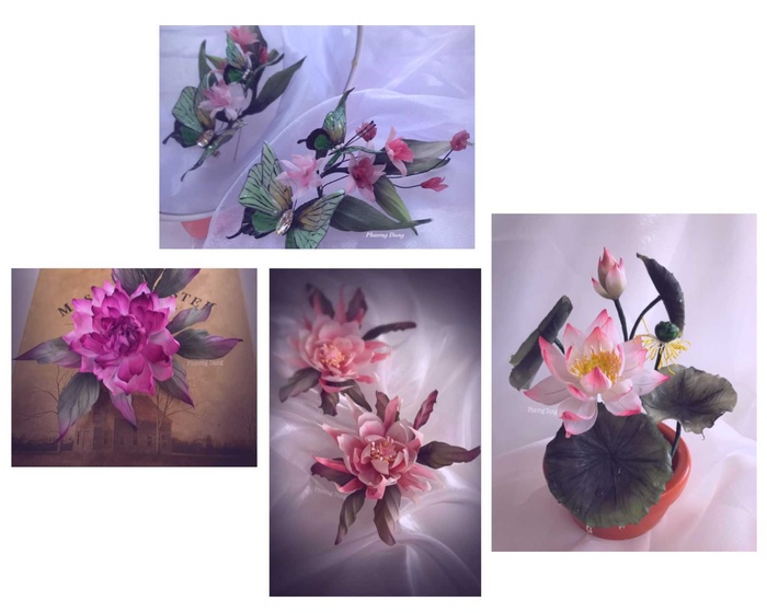 Nữ giáo viên Cần Thơ 'mê hoặc' thị giác dân mạng với loạt mẫu hoa vải nghệ thuật đẹp không kém gì hoa thật-5