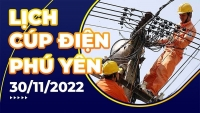 Lịch cúp điện hôm nay tại Phú Yên ngày 30/11/2022-cover-img