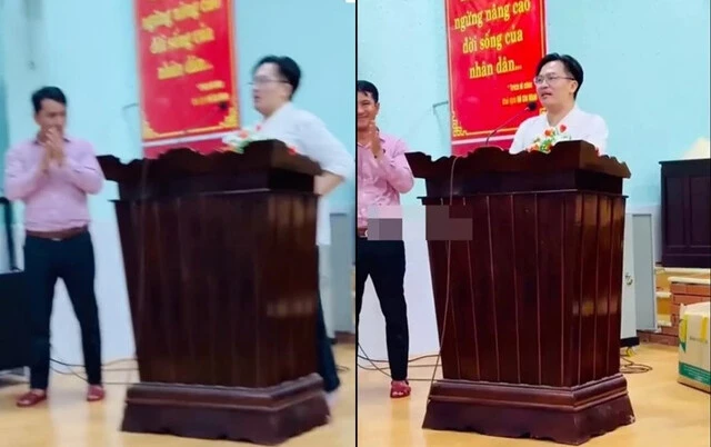 Đang phát biểu trên sân khấu, MC Đại Nghĩa la thất thanh vì bị đ.iện g.iật-cover-img