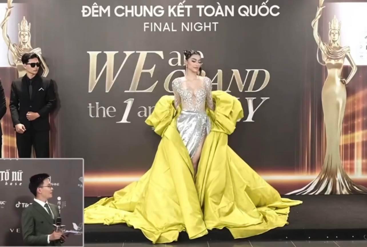 Thảm đỏ chung kết Miss Grand Việt Nam: Lona Kiều Loan "spotlight" với chiếc váy cồng kềnh được 4 vệ sĩ hộ tống-5