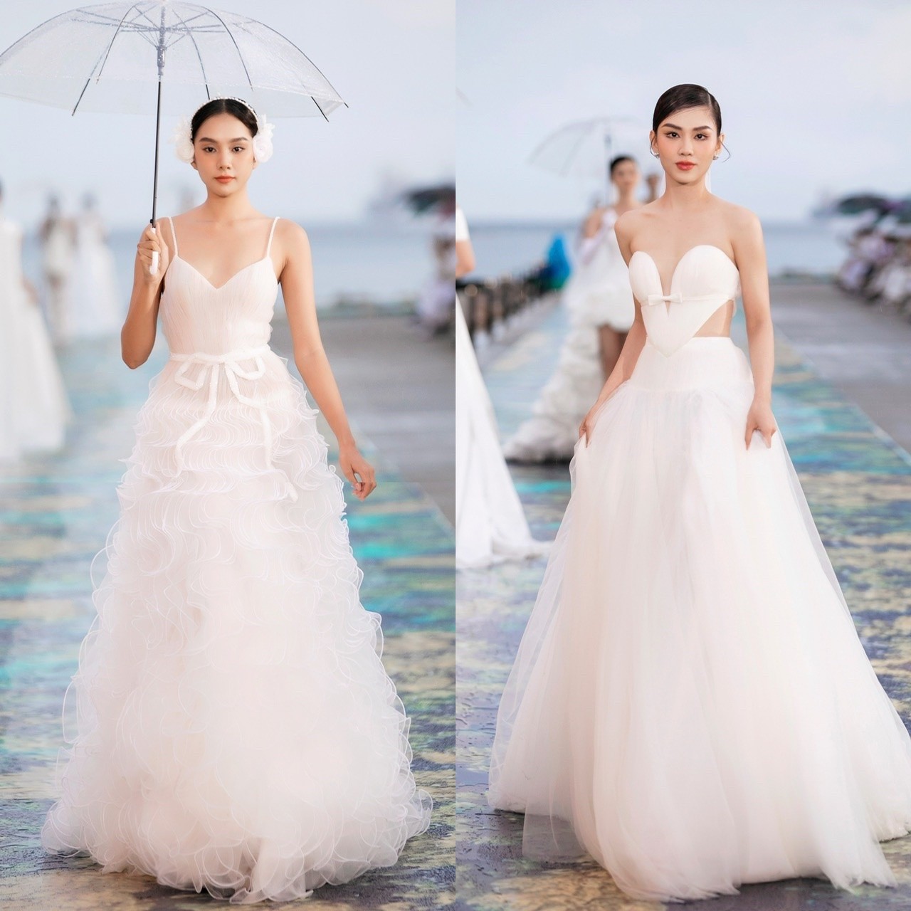 Hoa hậu Tiểu Vy, Á hậu Phương Anh đọ sắc khi diện váy cưới-7