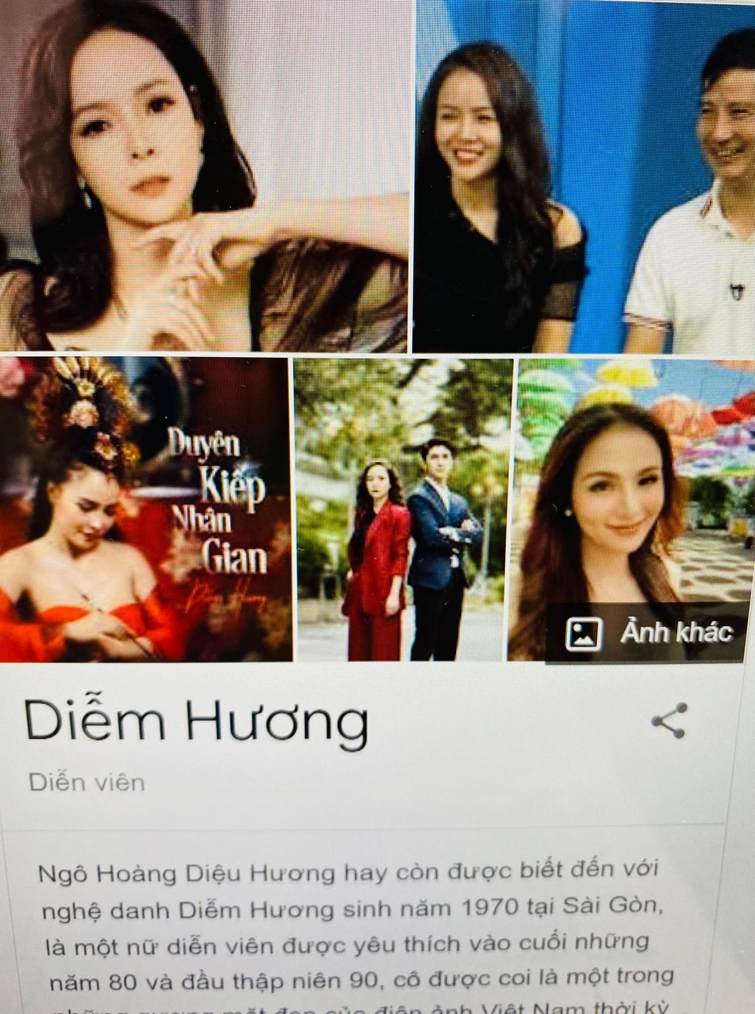 Thông tin về diễn viên Diễm Hương bị nhầm lẫn trên công cụ tìm kiếm-2