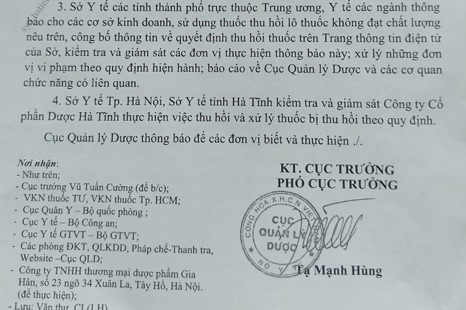 TGĐ Công ty Dược Hà Tĩnh nói gì về thuốc Siro Nutrohadi F bị buộc thu hồi?-2