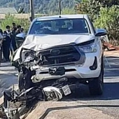 Thông tin mới nhất vụ xe ô tô của Trưởng công an va chạm với xe máy khiến 2 người t‌ử von‌g-img