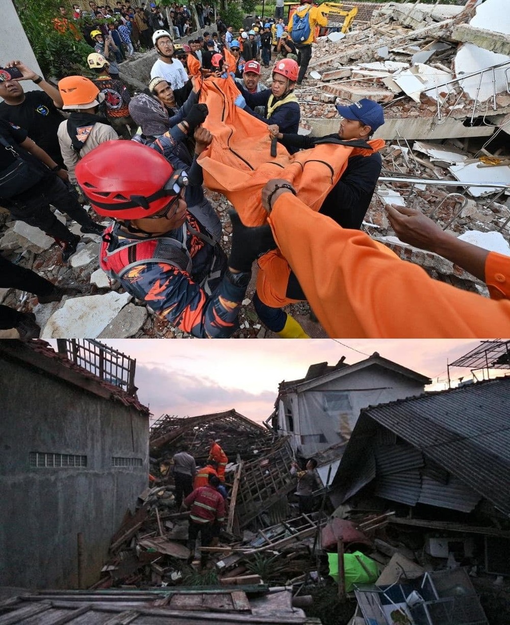 Động đất Indonesia 268 người ra đi: Bố mẹ tay không đào đất cứu con-4