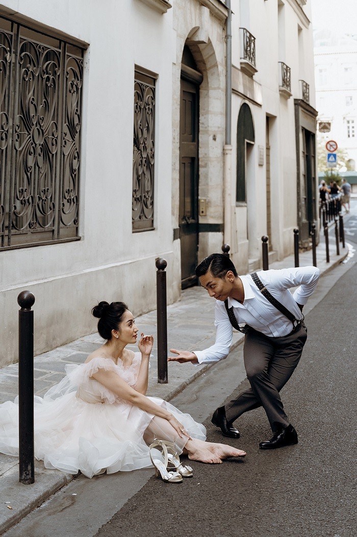 Ảnh cưới chụp ở Paris đậm chất khiêu vũ của Khánh Thi - Phan Hiển-2