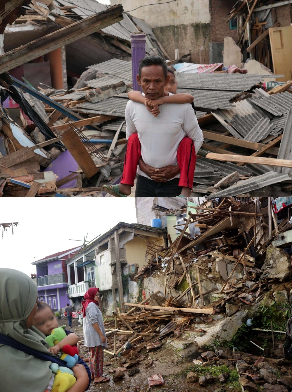 Động đất Indonesia 268 người ra đi: Bố mẹ tay không đào đất cứu con-5