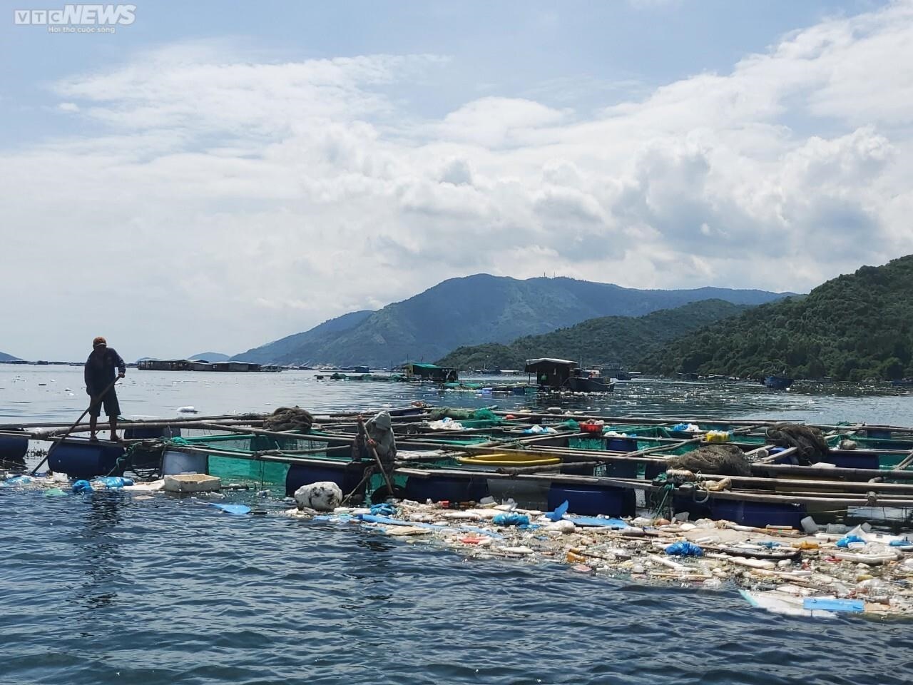 Rác thải nhựa ngập ngụa quanh các bè nuôi thuỷ sản ở vịnh Vũng Rô, Phú Yên-5