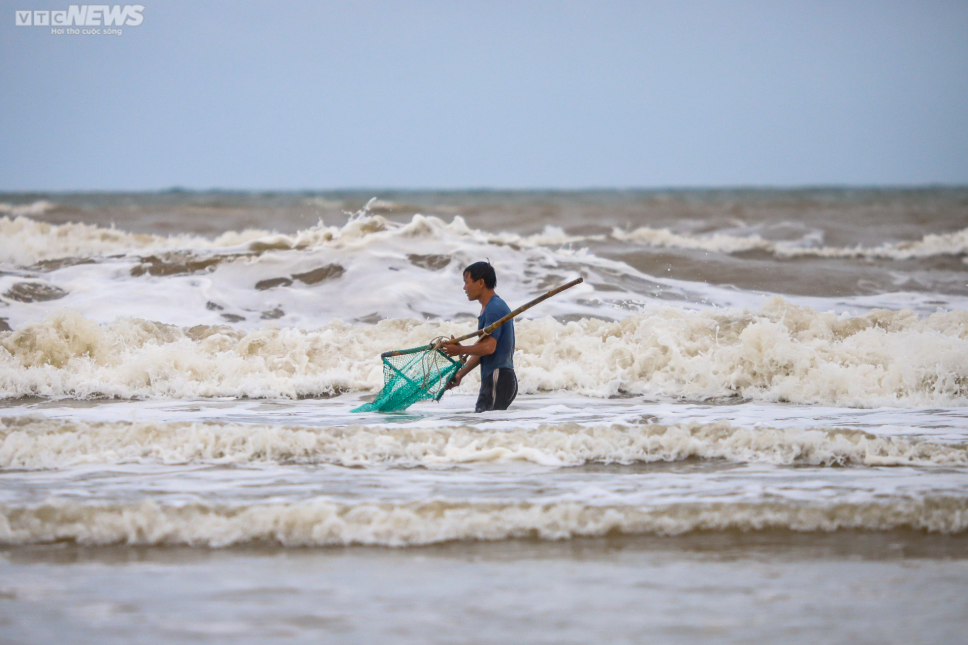 Ảnh: Người Hà Tĩnh đổ xô ra biển vớt sò lông sau mưa bão-4