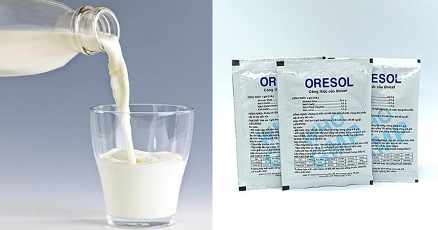 Có nên pha oresol với sữa, nước hoa quả để con dễ uống?-1