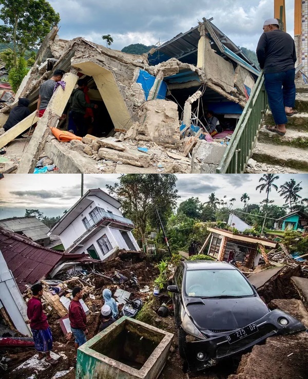 Động đất Indonesia 268 người ra đi: Bố mẹ tay không đào đất cứu con-1