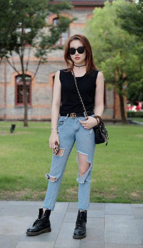 Mặc quần jeans vào mùa hè không khó, xem những người đẹp trong lĩnh vực thời trang hướng dẫn bạn mặc sao cho có khí chất nhất-8