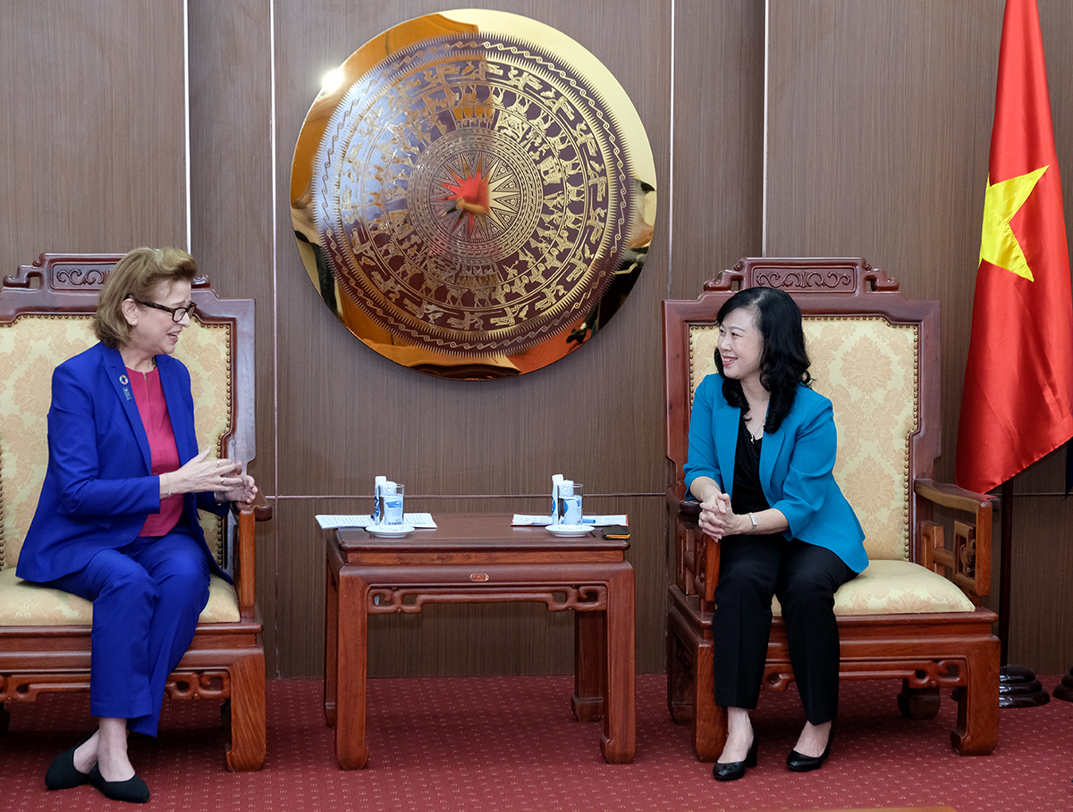Quyền Bộ trưởng Bộ Y tế Đào Hồng Lan tiếp Trưởng Đại diện UNDP tại Việt Nam-1