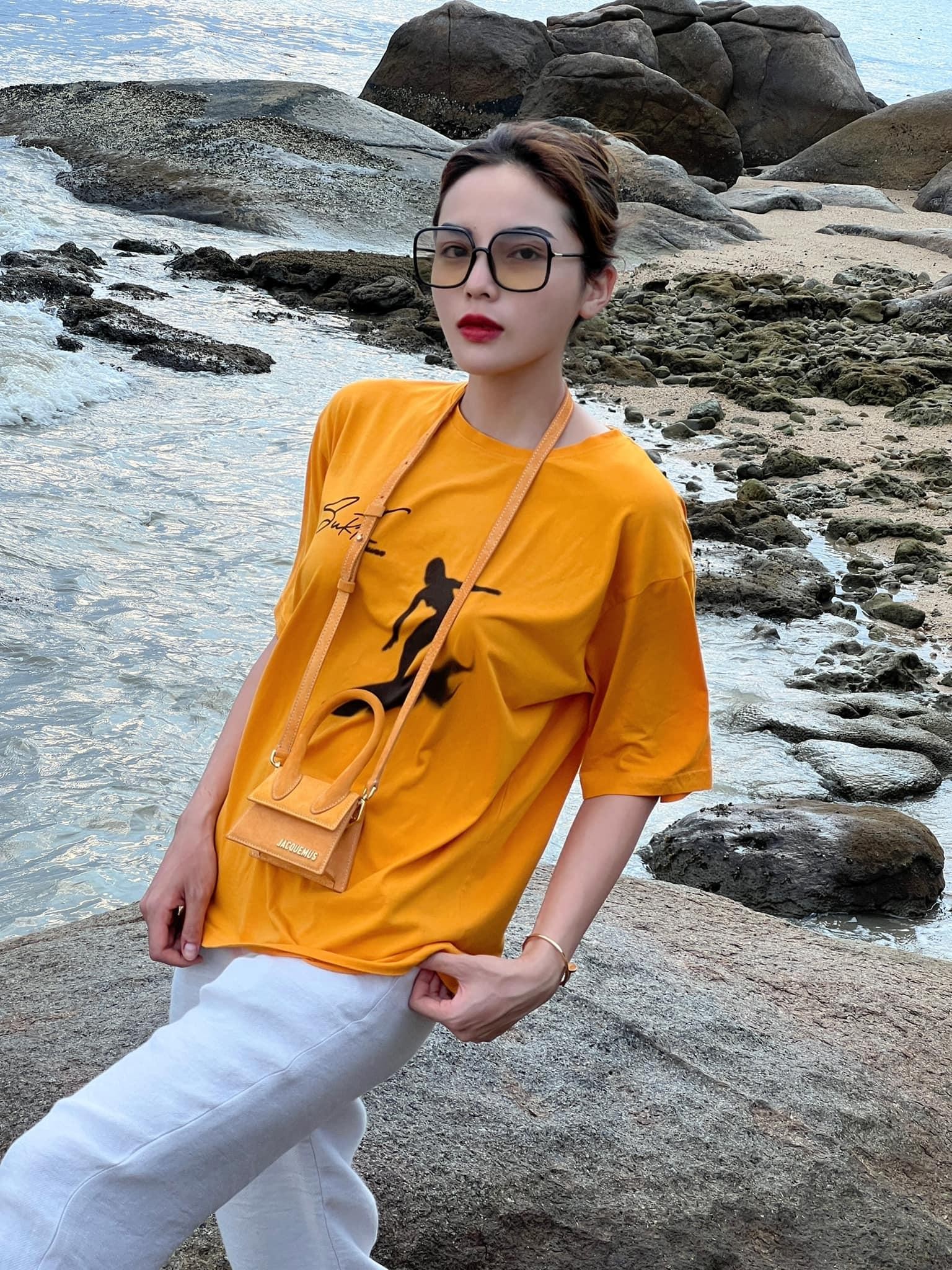 Hoa hậu Diễm Hương khoe dáng sexy với bikini, Á hậu Hoàng My diện mốt không nội y nóng bỏng-9