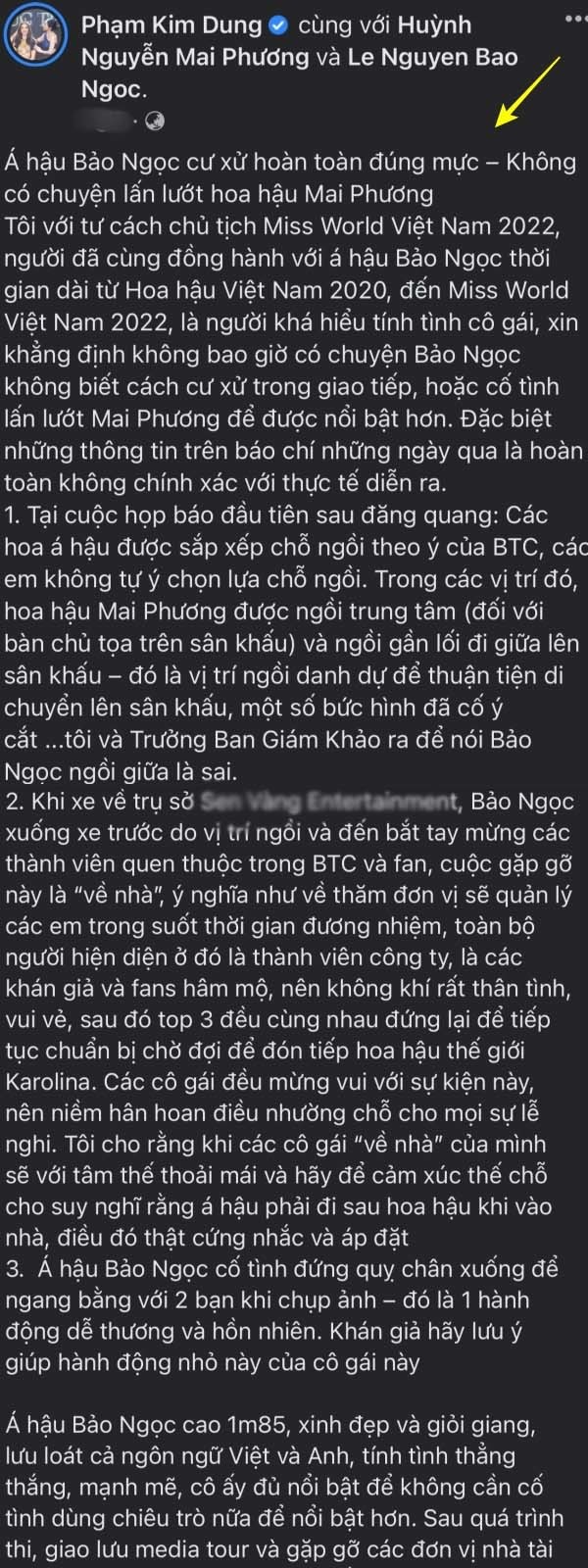 Bà Phạm Kim Dung lên tiếng về ồn ào lấn lướt Hoa hậu của Á 1 Bảo Ngọc-2