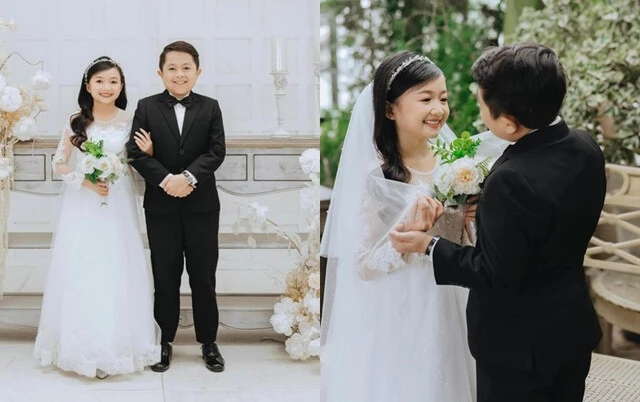 Đám cưới gây 'bão mạng' của cặp đôi tí hon ở Nghệ An-cover-img