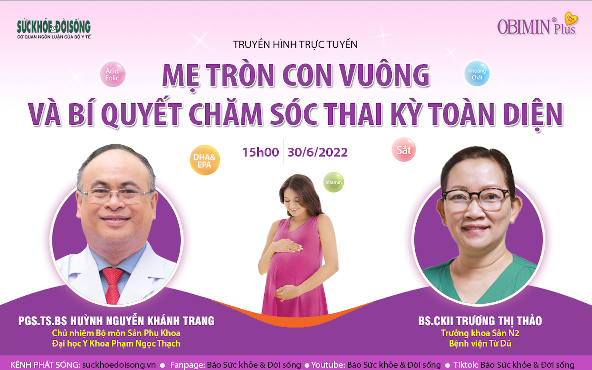 Truyền hình trực tuyến: Mẹ tròn con vuông và bí quyết chăm sóc thai kỳ toàn diện-1