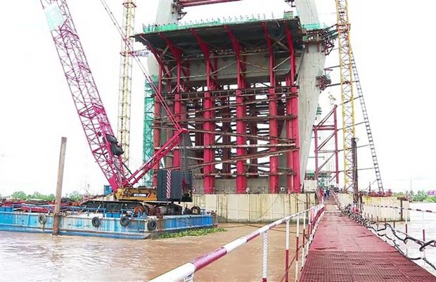 Một công nhân mất tích tại công trình xây dựng cầu Mỹ Thuận 2-1