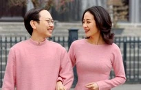 Vợ chồng MC Phí Linh diện áo dài đôi ngày Tết-cover-img