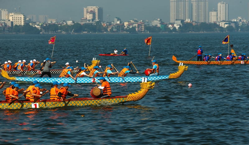 Giải Bơi chải thuyền rồng Hà Nội mở rộng năm 2022 khai mạc ngày 9/10-1