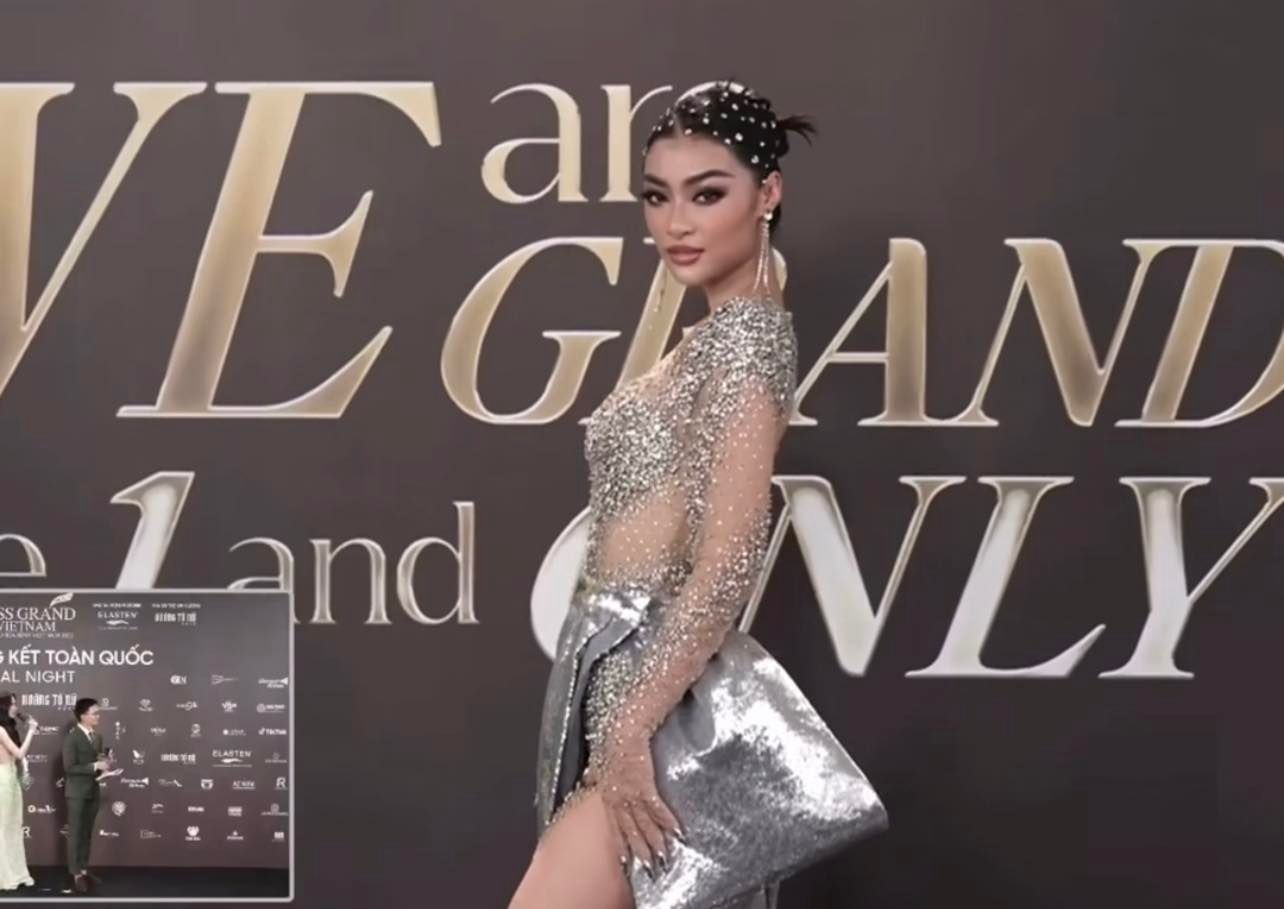 Thảm đỏ chung kết Miss Grand Việt Nam: Lona Kiều Loan "spotlight" với chiếc váy cồng kềnh được 4 vệ sĩ hộ tống-6