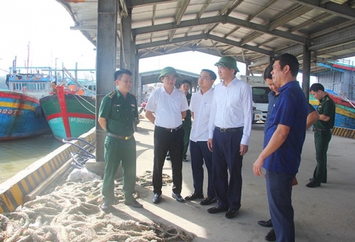 Phó Bí thư Tỉnh ủy, Phó Chủ tịch UBND tỉnh Hoàng Nghĩa Hiếu kiểm tra việc chống khai thác IUU tại một số cảng cá-5