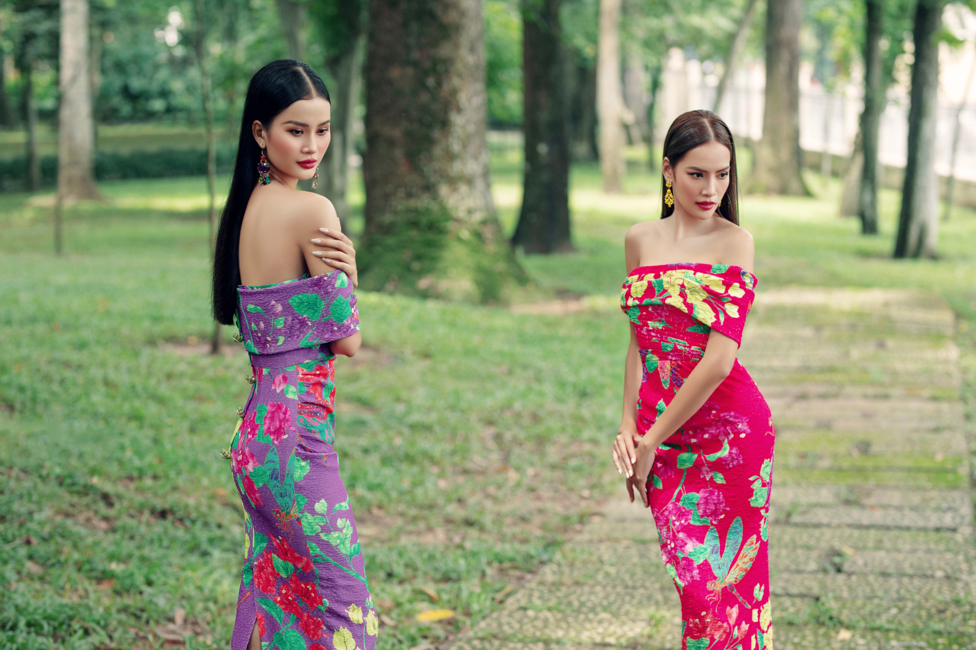 Top 5 Hương Ly & Hoàng Phương mặc váy VUNGOC&SON dạo phố-7