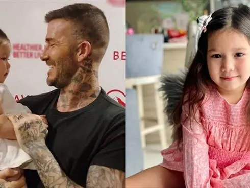 Bé gái 4 tuổi từng được David Beckham bế và khen xinh: Nay đã là mẫu nhí tài năng, được mẹ dạy bảo ngoan ngoãn từ nhỏ-cover-img