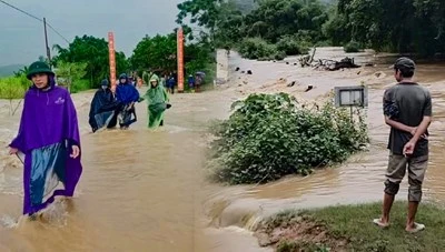 Thanh Hóa: Nhiều điạ phương bị ngập, nhiều tuyến đường bị chia cắt do mưa lớn-cover-img